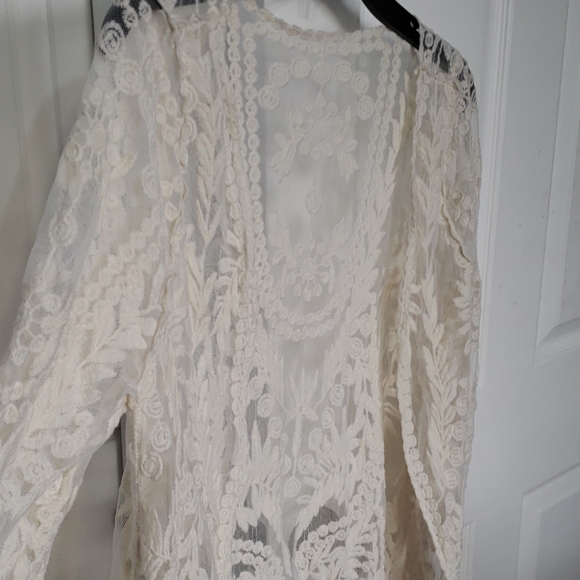 Women's girls lace vest cardigan size Medium new - Picture 4 of 6